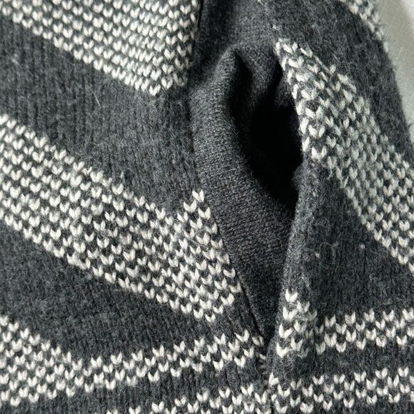 The Limited Cardigan Black Gray Open Front Geometric Western Sweater Y2K Medium - Picture 7 of 9